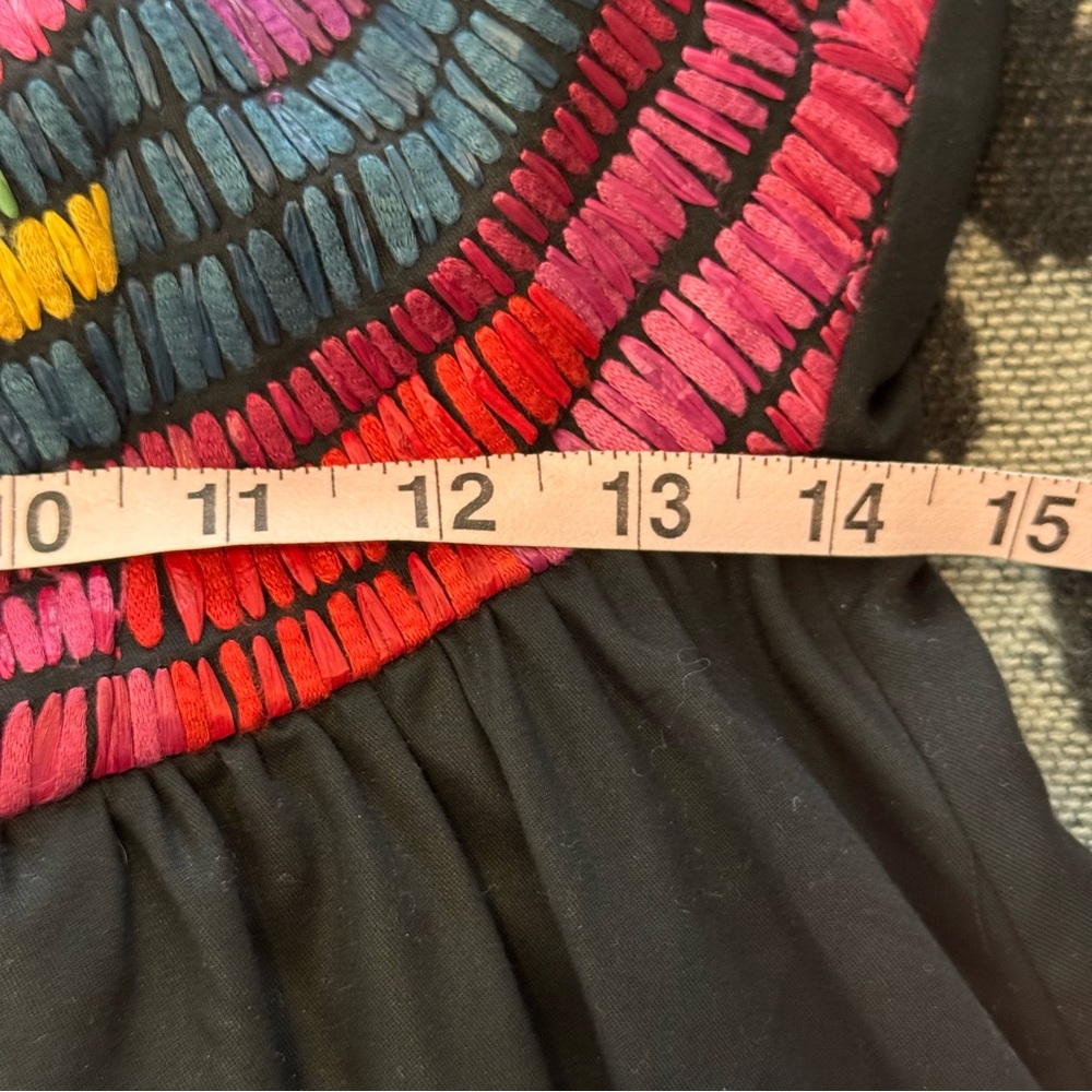 Mara Hoffman Embroidered Mini Dress Multicolor Racerback Fit Flare S - Picture 13 of 14